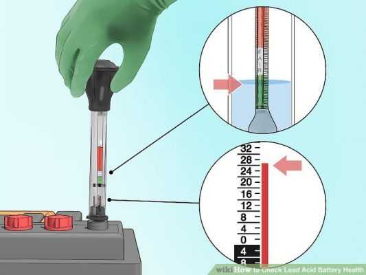 تست باتری با هیدرومتر